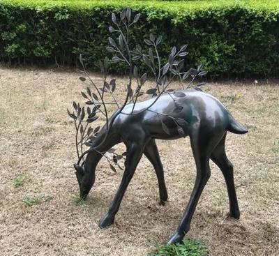 公園小區景觀玻璃鋼鹿雕塑